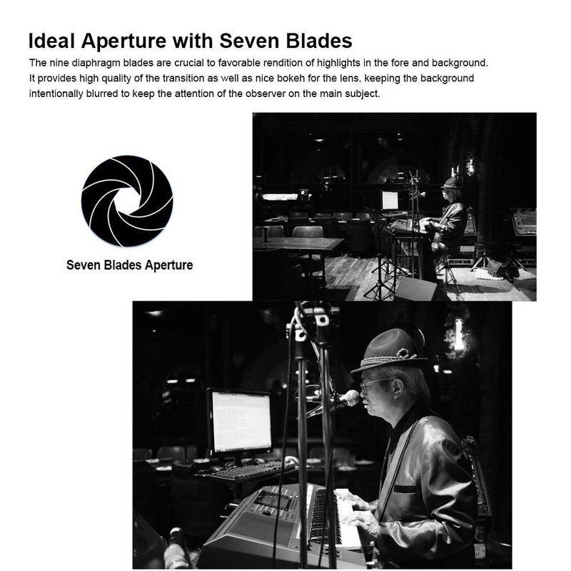 7artisans 25mm F1.8 APS-C Manual Fixed Lens for Fuji Cameras X-A1 X-A10 X-A2,X-A3 X-at X-M1 XM2 X-T1 X-T10 X-T2 X-T20 X-Pro1 X-Pro2 X-E1 X-E2 X-E2s (Black) - Image 4